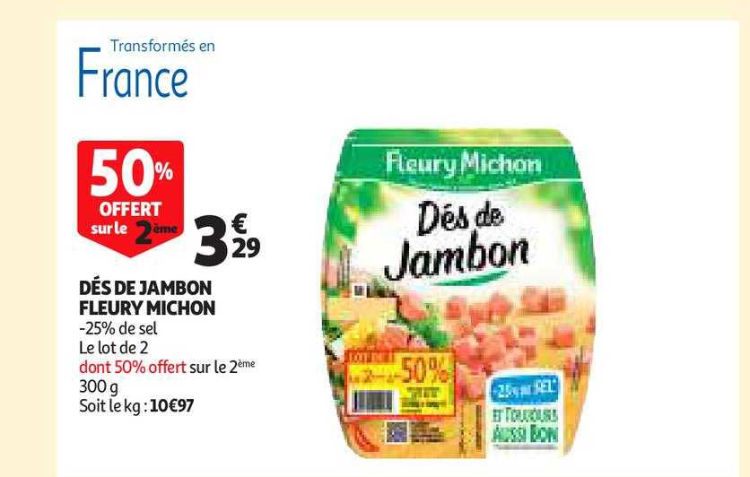 dés de jambon fleury michon