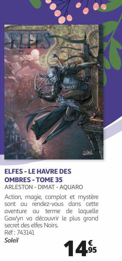 elfes - le havre des ombres - tome 35 - arleston - dimat - aquard
