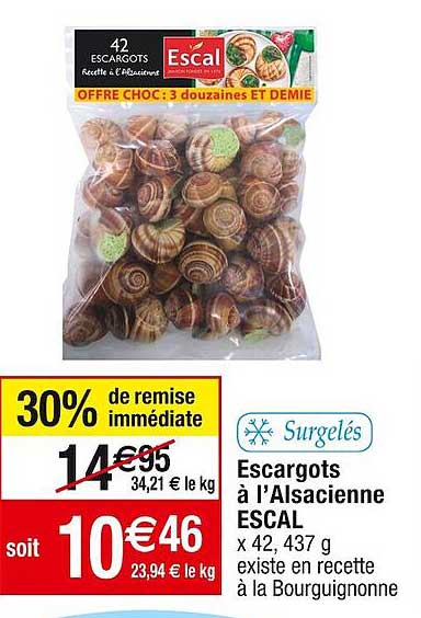 escargots à l'alsacienne escal