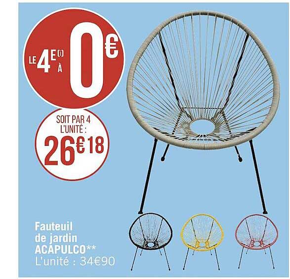 fauteuil de jardin acapulco