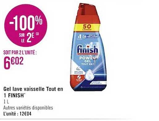 gel lave vaisselle tout en 1 finish
