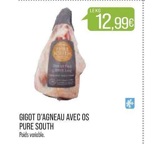 gigot d'agneau avec os pure south