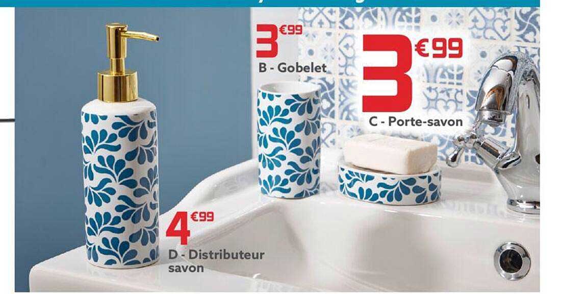 gobelet, porte-savon, distributeur savon