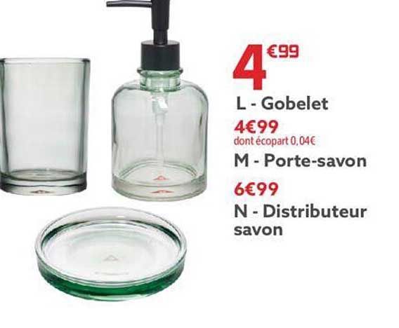 gobelet, porte-savon, distributeur savon