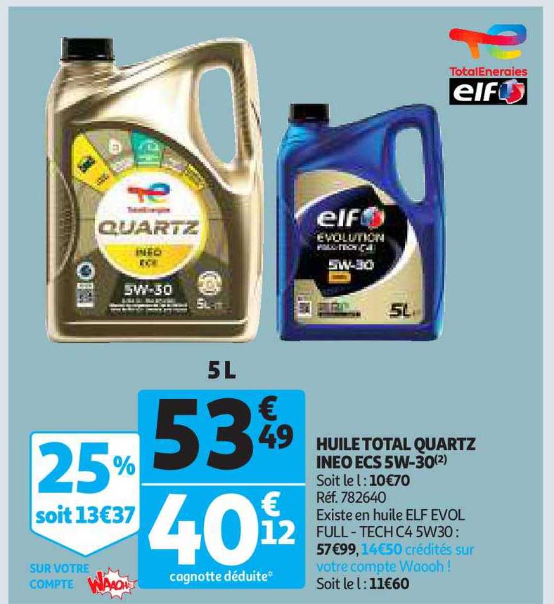 huile total quartz ineo ecs 5w-30