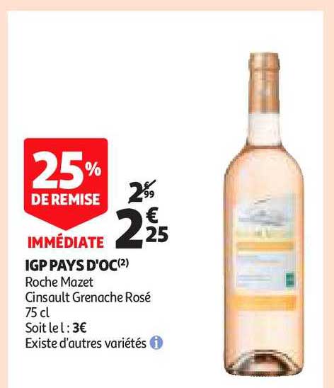 igp pays d'oc roche mazet cinsault grenache rosé