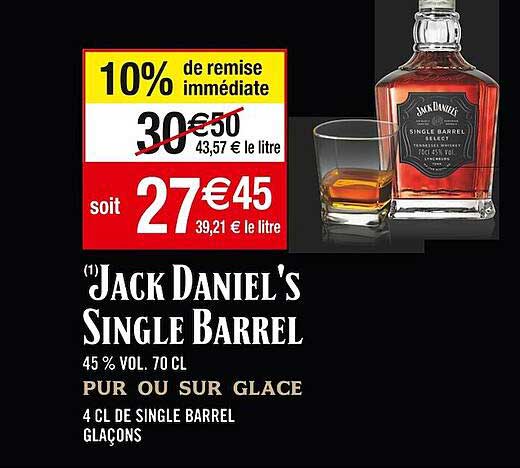 jack daniel's single barrel 45% vol.
