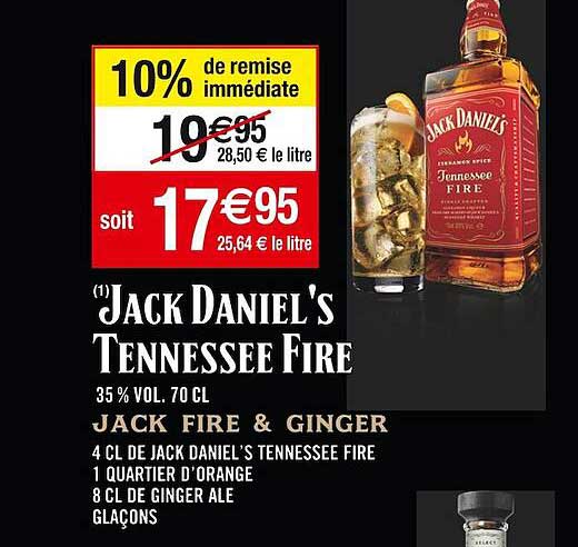 jack daniel's tennessee fire 35% vol.