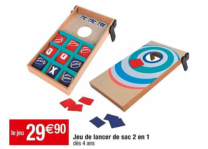jeu de lancer de sac 2 en 1