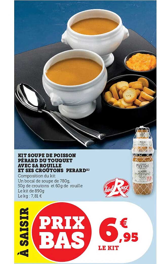kit soupe de poisson Pérard du touquet avec sa rouille et ses croûtons pérard