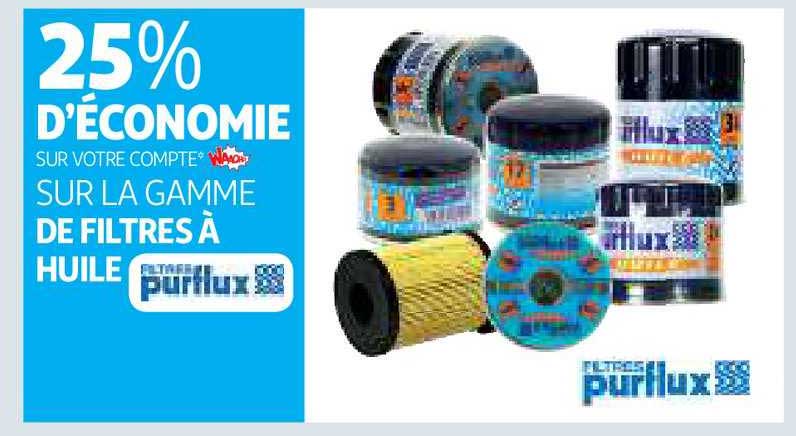 la gamme de filtres à huile purflux