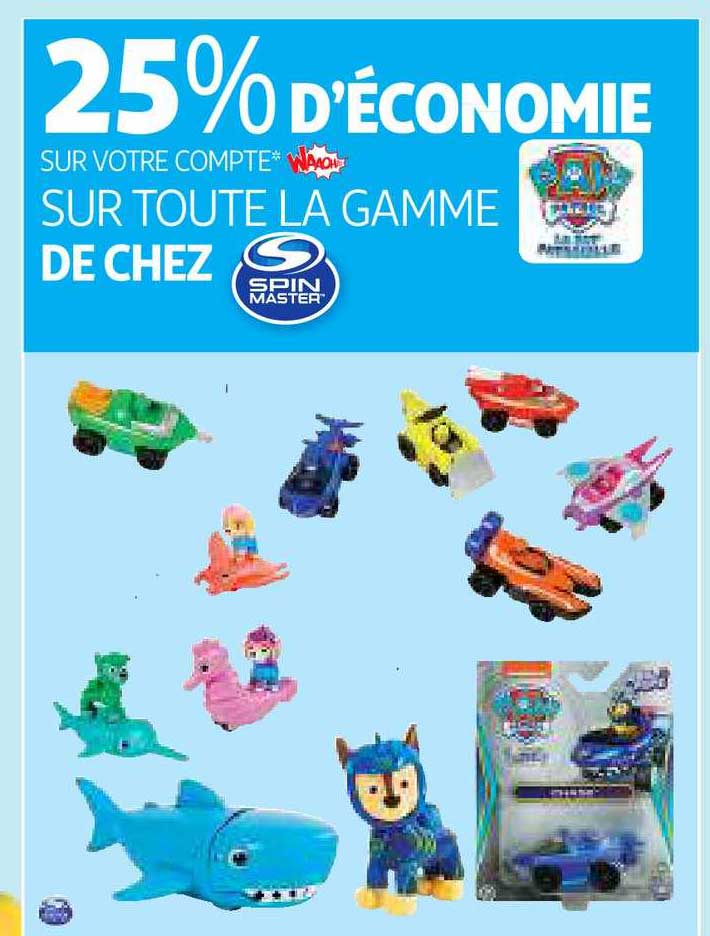 la gamme paw patrol de chez spin master