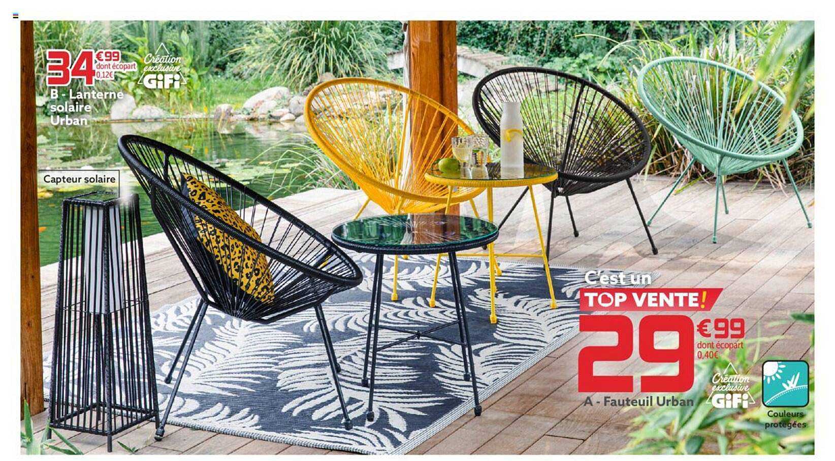 Lanterne Solaire Urban, Fauteuil Urban