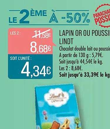 lapin or ou poussin lindt