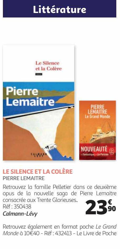 le silence et la colère - pierre lemaitre