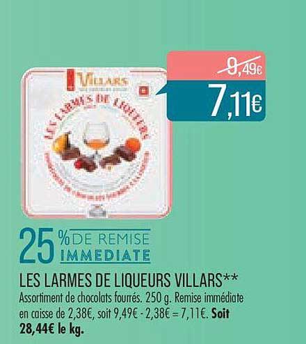 les larmes de liqueurs villars