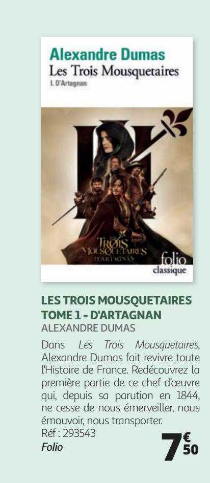 les trois mousquetaires tome 1 - d'artagnan - alexandre dumas