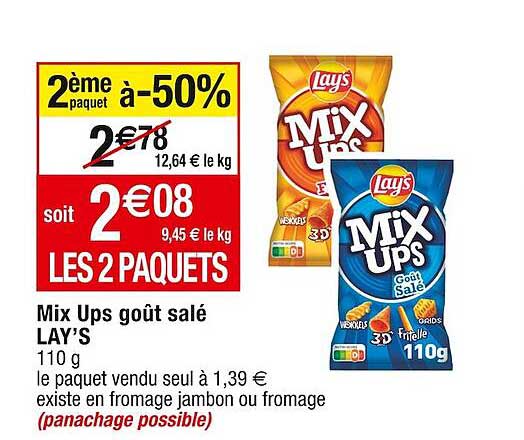 mix ups goût salé lay's