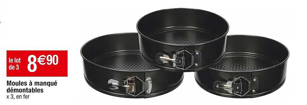 moules à manqué démontables