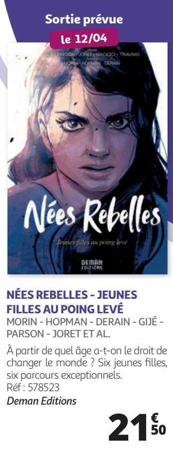 nées rebelles - jeunes filles au poing levé - morin - hopman - derain - gijé - parson - joret et al