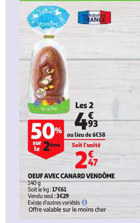 œuf avec canard vendôme