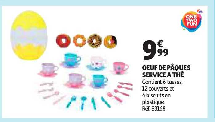 œuf de pâques service à thé one two fun