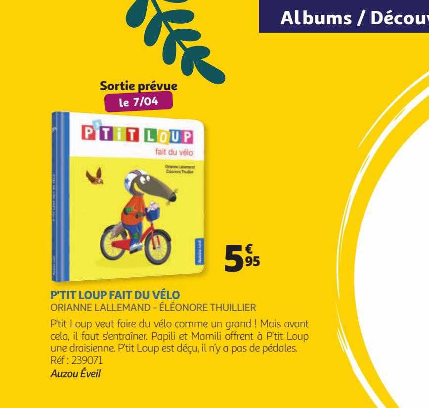 p'tit loup fait du vélo - orianne lallemand - éléonore thuillier