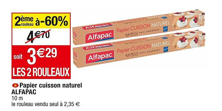 Papier Cuisson Naturel Alfapac