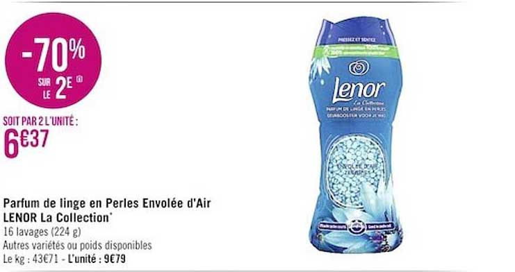 Parfum De Linge En Perles Envolée D'air Lenor La Collection