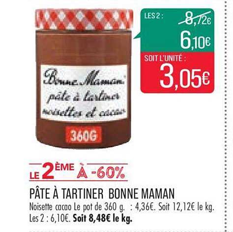 pâte à tartiner bonne maman