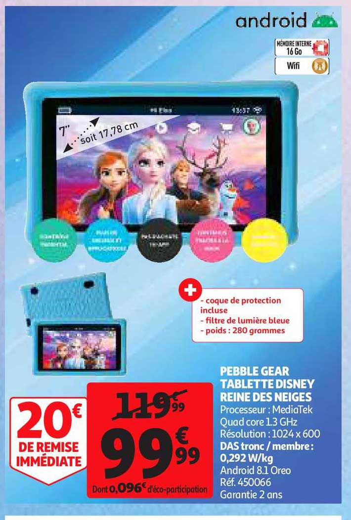pebble gear tablette disney reine des neiges