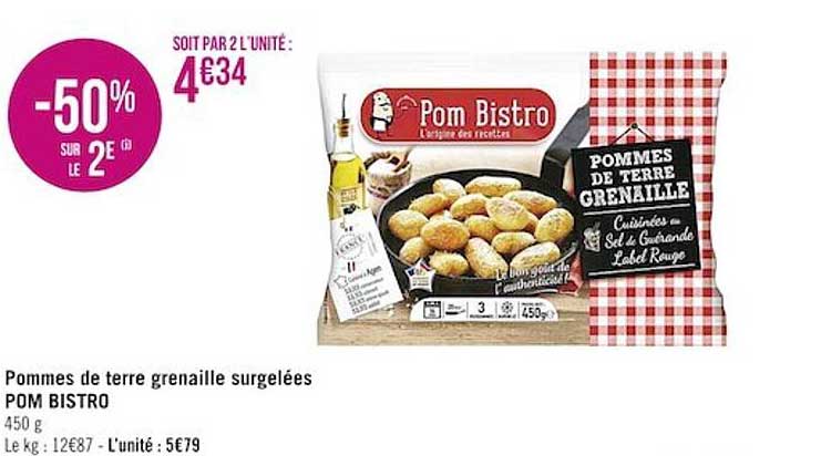 Pommes De Terre Grenaille Surgelées Pom Bistro