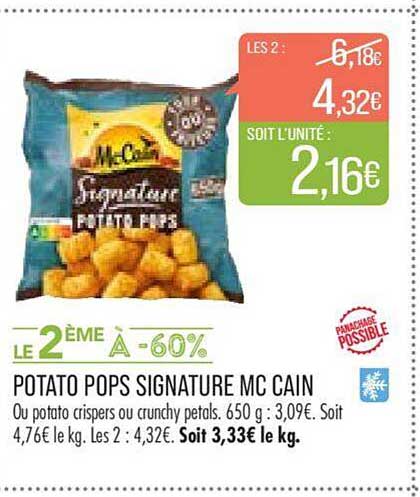 potato pops signature mc cain