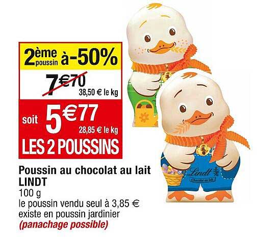 poussin au chocolat au lait lindt