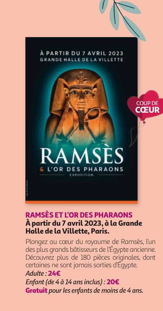 ramsès et l'or des pharaons