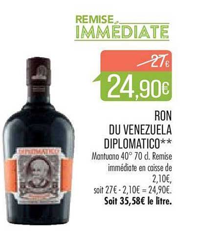 ron du venezuela diplomatico