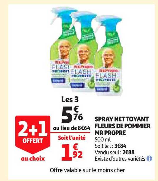 spray nettoyant fleurs de pommier mr propre