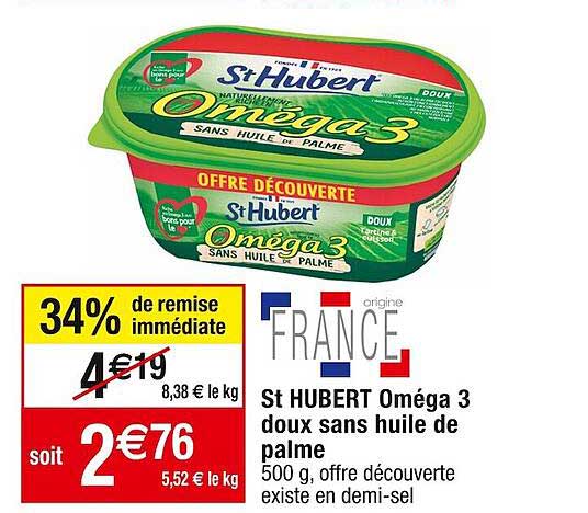 st hubert oméga 3 doux sans huile de palme