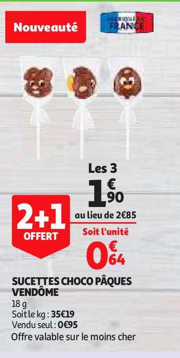 sucettes choco pâques vendôme