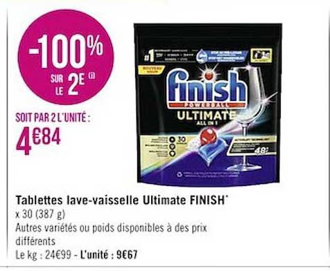 tablettes lave-vaisselle ultimate finish