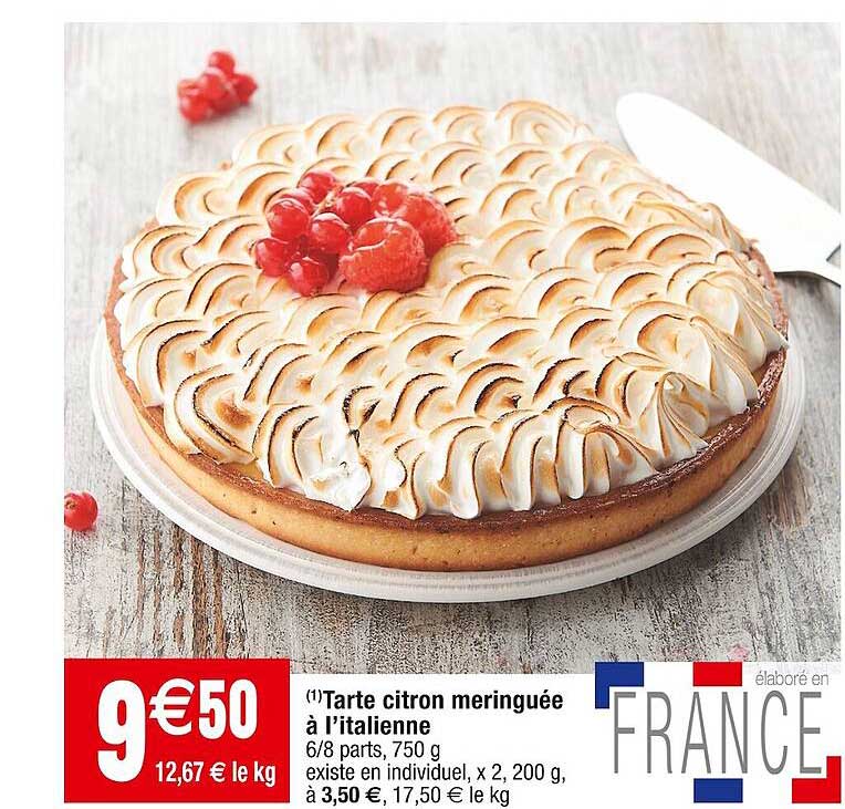 tarte citron meringuée à l'italienne