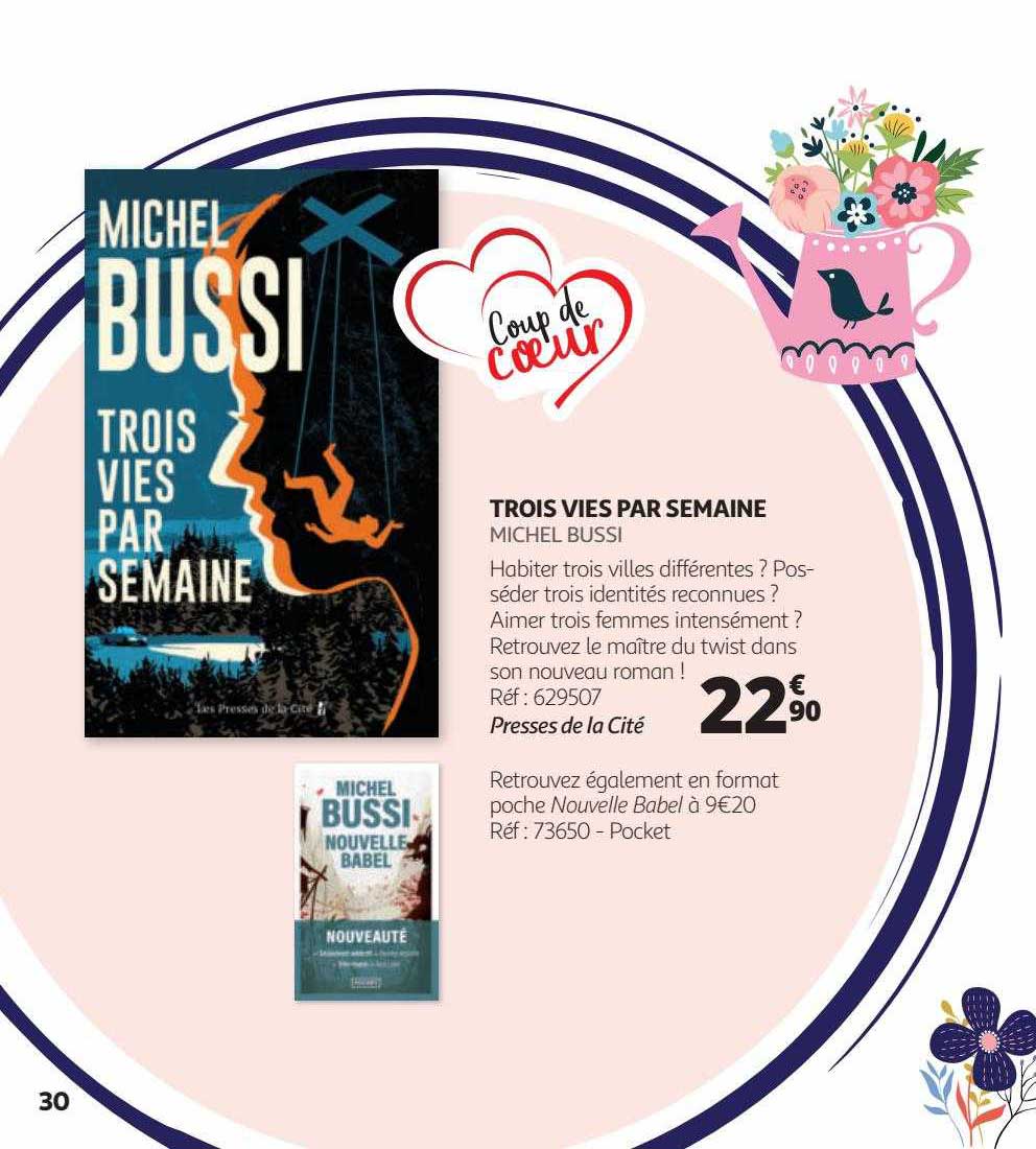 trois vies par semaine - michel bussi