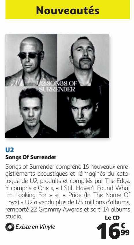 u2 - songs of surrender