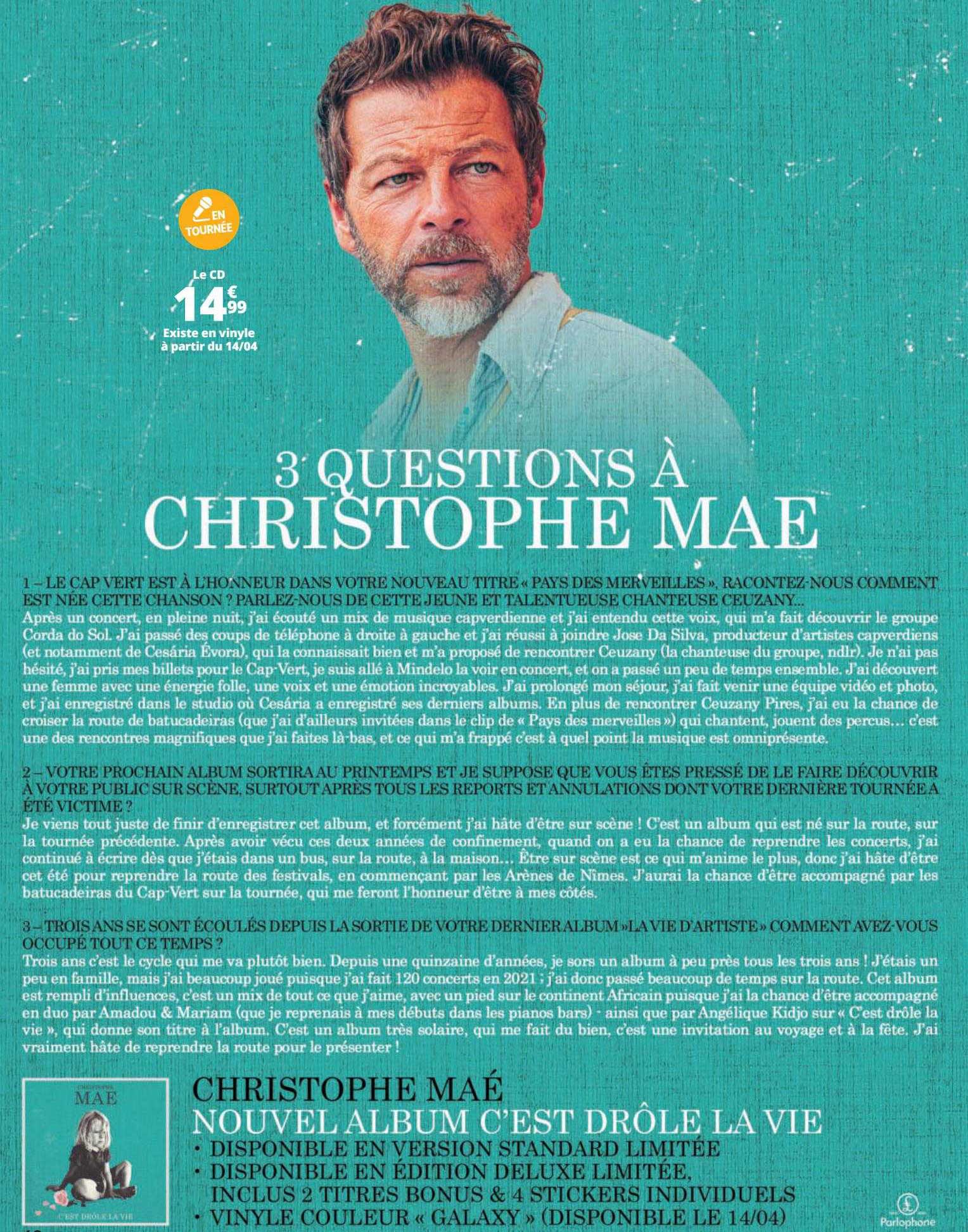 vinyle - christophe maé