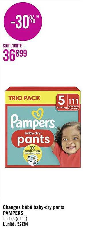 changes bébé baby-dry pants pampers