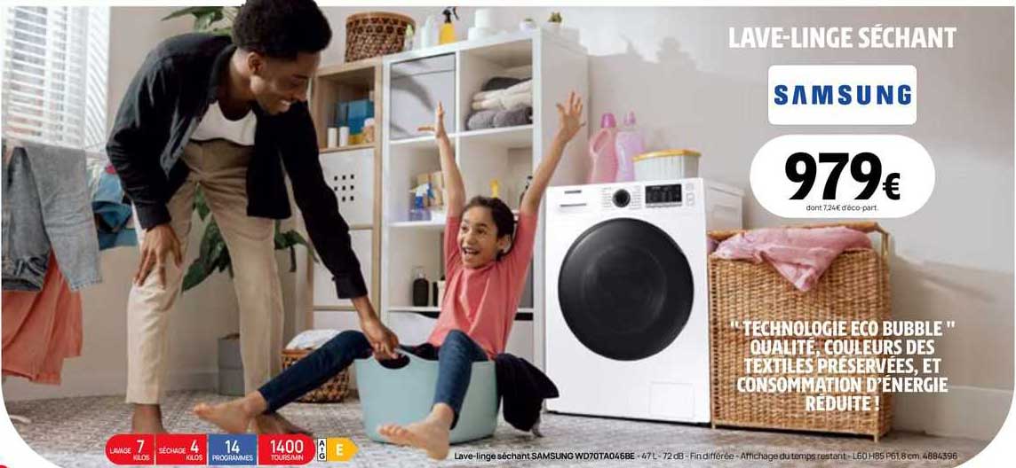 lave-linge séchant samsung