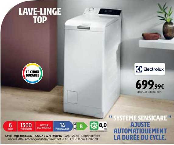 lave-linge top electrolux