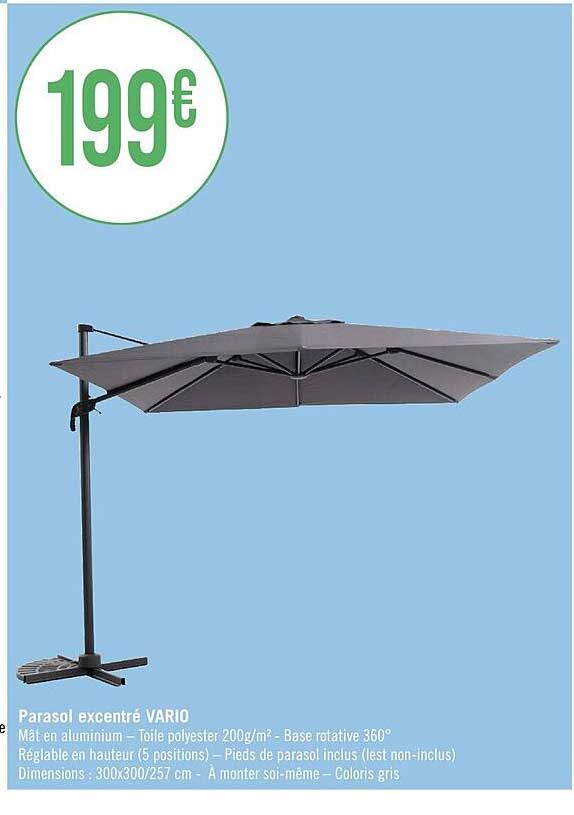 parasol excentré vario