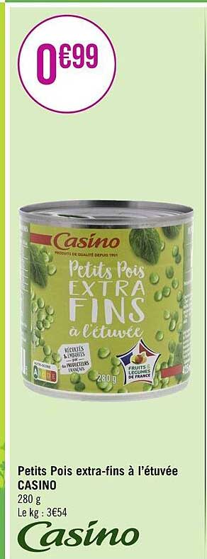 Petits Pois Extra-fins à L'étuvée Casino