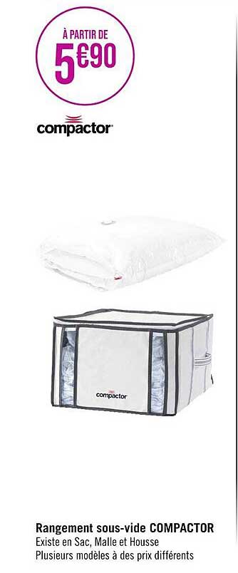 rangement sous-vide compactor